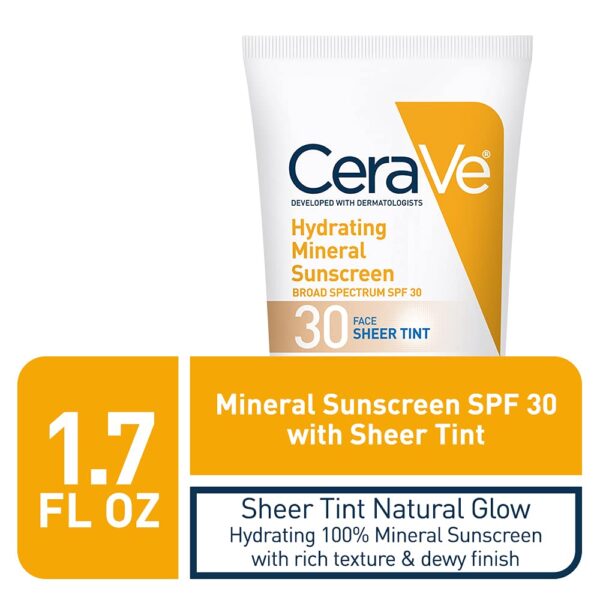 CeraVe Hydrating Mineral Sunscreen SPF 30 Face Sheer Tint